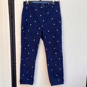 J Crew polkadot trousers